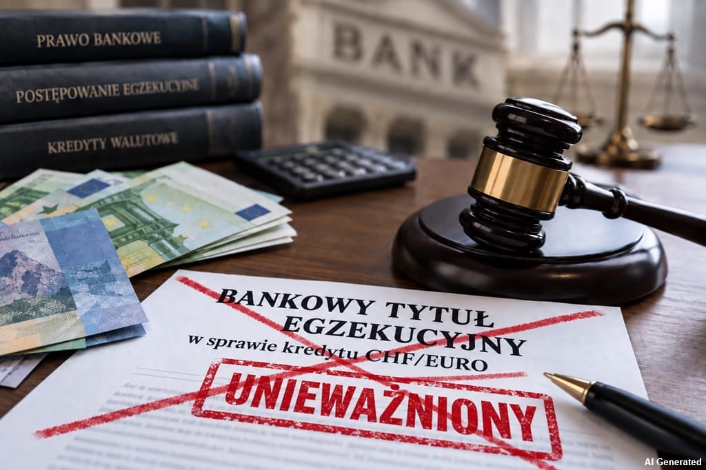 Bankowy tytuł egzekucyjny w sprawie kredytu EURO